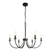 Livora Lighting Oyku 6Li Siyah Modern Sarkit Avize