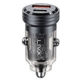 LivX L35 Transparent 45W PD/QC Type-C ve USB Çıkış Ultra Hızlı Mini Araç Şarj Cihazı