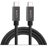 LivX LVA-TCT Solid 100W 5A Type C To 2 mt Space Gray Data Kablosu