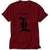 Liyada Death Note L Kırmızı Tişört Liyada - 2XL