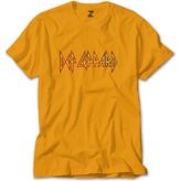 Liyada Def Leppard Logo Sarı Tişört Liyada - 4XL