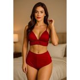 Liyuza Yüksek Bel Şortlu Bralet Takım