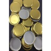 LİZYA BABY Gold Kapak 63 Mm Cam Kavanoz Kapağı 10 Adet Uygun Model 210 Cc 370 Cc 340 Cc