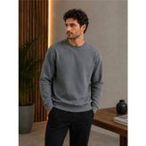 Loader Antrasit Renk Basic Bisiklet Yaka Relaxed Regular Erkek Sweatshirt - XL