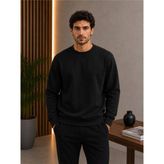 Loader Siyah Renk Basic Bisiklet Yaka Relaxed Regular Erkek Sweatshirt - 2XL