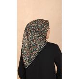 locella Soft Pamuk Eşarp Siyah Yeşil