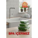 Lock&fresh Master Dikdörtgen Saklama Kabı (565,975,1675 Ml) (Üçlü Set)
