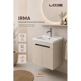 Lode Bath Irma 60 Cm Lavabolu Alt Banyo Dolabı, Kapaklı Banyo Alt Dolabı,Seramik Lavabo Dahil