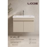 LODE Bath KALE 70Cm Demonte Lavabolu Alt Banyo Dolabı, Seramik Lavabo Dahil