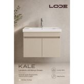 LODE Bath KALE 70Cm Kumtaşı Demonte Lavabolu Alt Banyo Dolabı, Seramik Lavabo Dahil