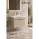 LODE Bath KALE 80Cm Kumtaşı Demonte Lavabolu Alt Banyo Dolabı, Seramik Lavabo Dahil