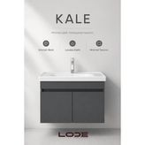 Lode Bath Lode Kale Antrasit 80 cm Seramik Lavabolu Alt Banyo Dolabı