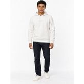 Loft Erkek Beyaz Regular Fit Kapüşonlu Sweatshirt, 2XL