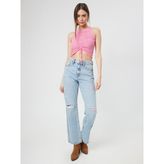 Loft Long Wide Leg Regular Fit Bayan Pantolon - 27 - Mavi