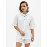 Loft Oversize Kadın Gömlek K.kol - Ekru