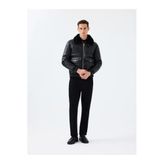 Loft Regular Fit Erkek Deri Mont, Siyah, S Beden