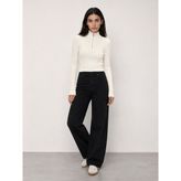 Loft Slim Crop Fit Kadın Kazak - Ekru