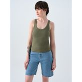 Loft Slim Fit Kadın Atlet - Haki