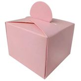 Lokumluk Karton Kutu Makaron Pembe 25'Li
