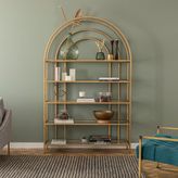 Lola Curve Metal Kitaplık, 5 Raflı, Gold