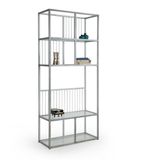 Lola Silver Metal Kitaplık, Gri, 80 Cm