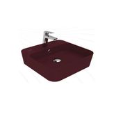 Loop Kare Masa Üstü İnce Çanak Lavabo 45 Cm Extra Berry