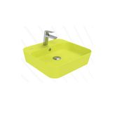 Loop Kare Masa Üstü İnce Çanak Lavabo 45 Cm Extra Neon