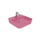Loop Kare Masa Üstü İnce Çanak Lavabo 45 Cm Extra Sakura