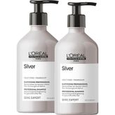 L'Oreal Professionnel 2x500 ml Serie Expert Silver Mor Şampuan