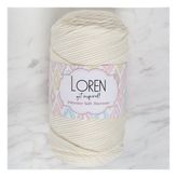 Loren LM003 34427 Polyester Soft Macrame Krem El Örgü İpi