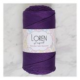 Loren LM037 34442 Polyester Soft Macrame Koyu Mor El Örgü İpi