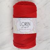 Loren Polyester Soft Macrame 34432 LM019 Kırmızı El Örgü İpi