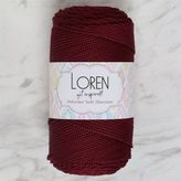 Loren Polyester Soft Macrame 34444 LM039 Bordo El Örgü İpi