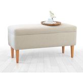 Lorence Home Glend Sandıklı Bench Puf - Krem