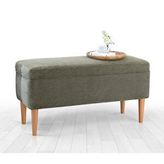 Lorence Home Glend Sandıklı Bench Puf - Yeşil
