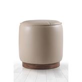 Lorence Home Nocbel Deri Puf Bej