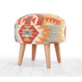 Lorence Home Sefian Kilim Puf - Rustik Çok Renkli
