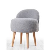 Lorence Home TY3131 Açık Gri Rufmee Kürk Puf