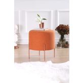 Lorence Home TY4442 Turuncu Yuvarlak Copper Puf