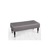 Lorence Home TY9012 Gri Lungo Deri BenchGri Puf