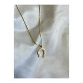 lotusbybuket Çelik at nalı gold kolye(45cm)