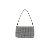 Louisiana Polo Kadın Abiye Gümüş Metal Örgü Clutch Çanta, 19x12x7 cm