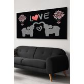 Love Aşk Temalı Fil Tek Parça Kanvas Canvas Tablo, 100 x 65