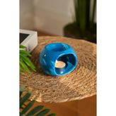 Love Bundles SphereGlow Mavi Seramik Buhurdanlık – Ocean Blue