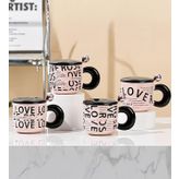 Love Temalı Romantik Seramik Kupa