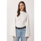 Lovelyİstanbul İspanyol Kol Örme Bluz LRN0021 EKRU