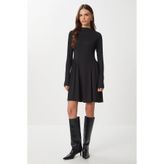 Lovelyİstanbul Volanlı Mini Örme Elbise LUB0237 SİYAH