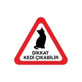 LP Dikkat Kedi Çıkabilir Uyarı Sticker