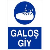 LR-IS33 Galoş Giy Uyarı Levhası