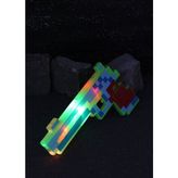 LRS Store Minecraft Temalı Oyuncak Tabanca Sesli, Işıklı, Pixel Silahı 25CM - Yeşil